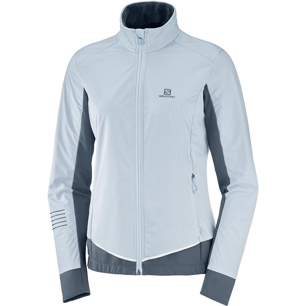 Vestes Salomon Femme Bleu - Salomon LIGHTNING LIGHTSHELL JKT W - France (3078-ZOKTA)